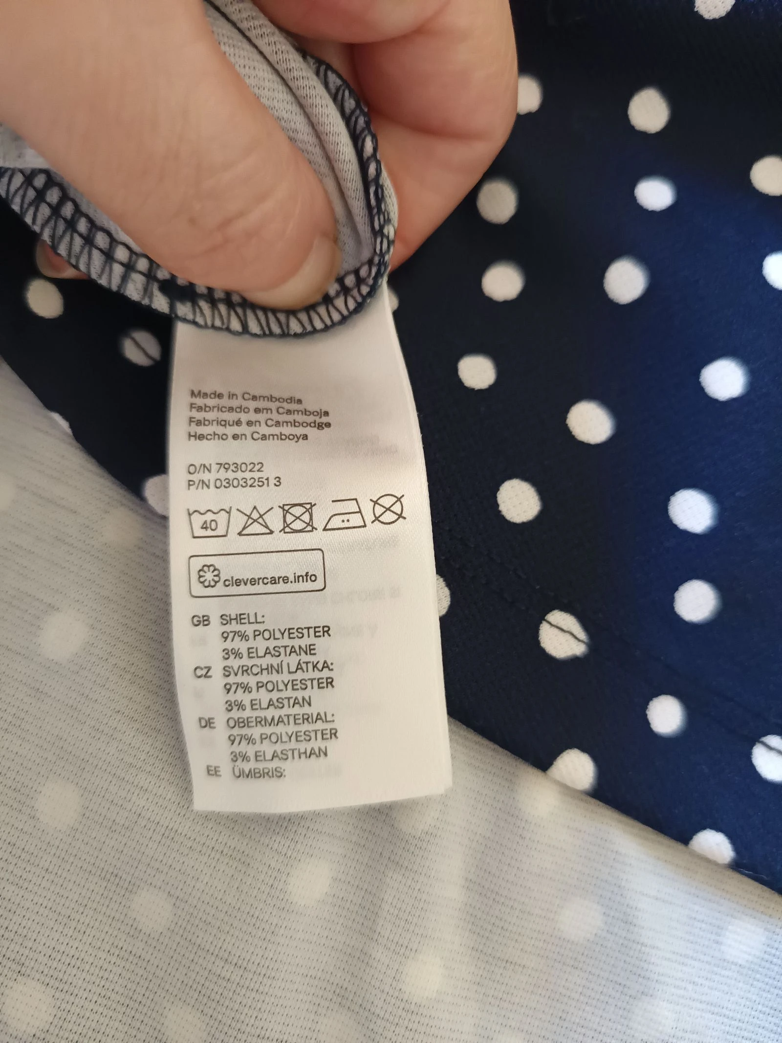 💙 Jurk H&M marineblauw met witte stippen | Vintage • pin-up • Retro Chic • Maat 36 💙 – photo 3